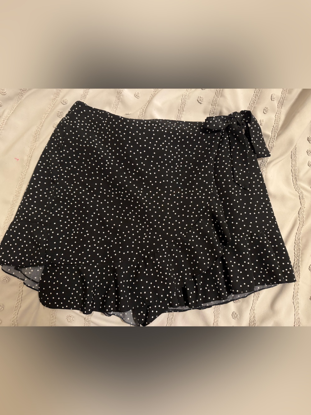 NWOT SHEIN Black & White Polka Dot Mini Skort
